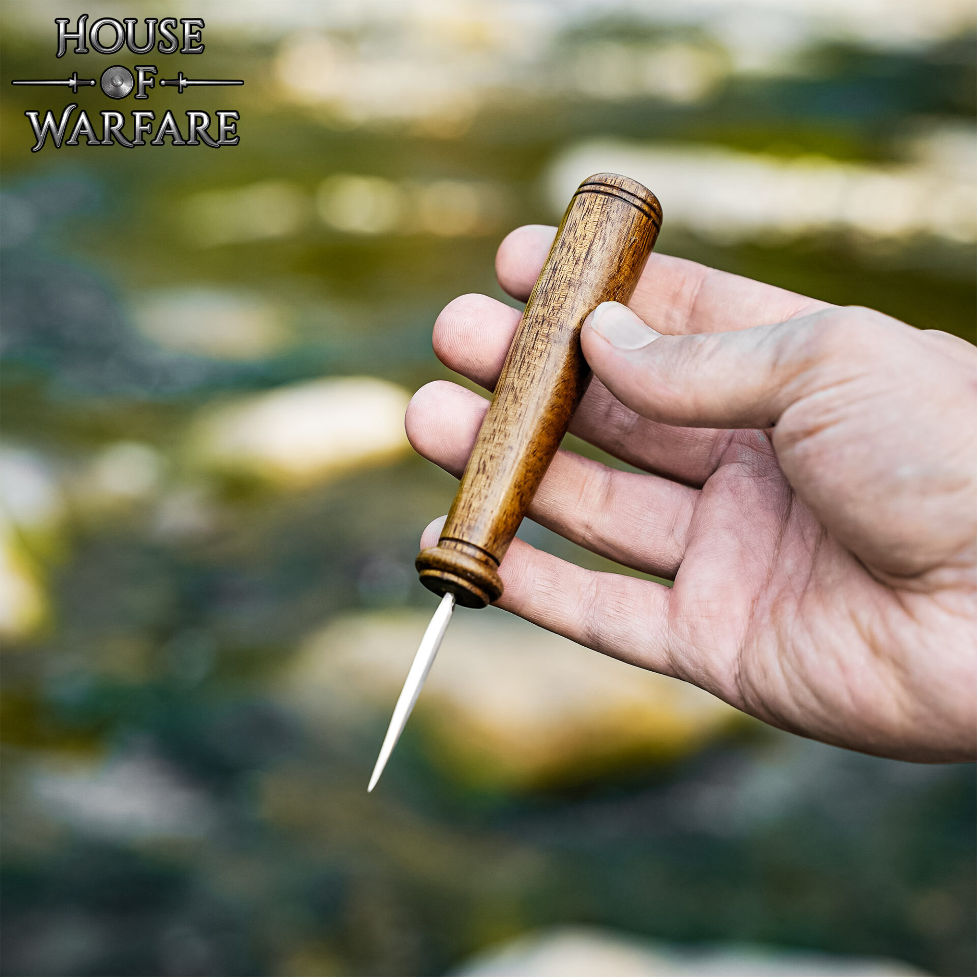 Leather Needle Awl -Polished Wooden Handle | Traditional Stitching Tool Leather Needle Awl
