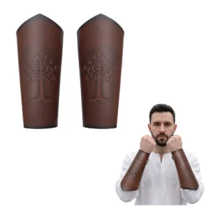 Tree of Gondor Leather Bracers