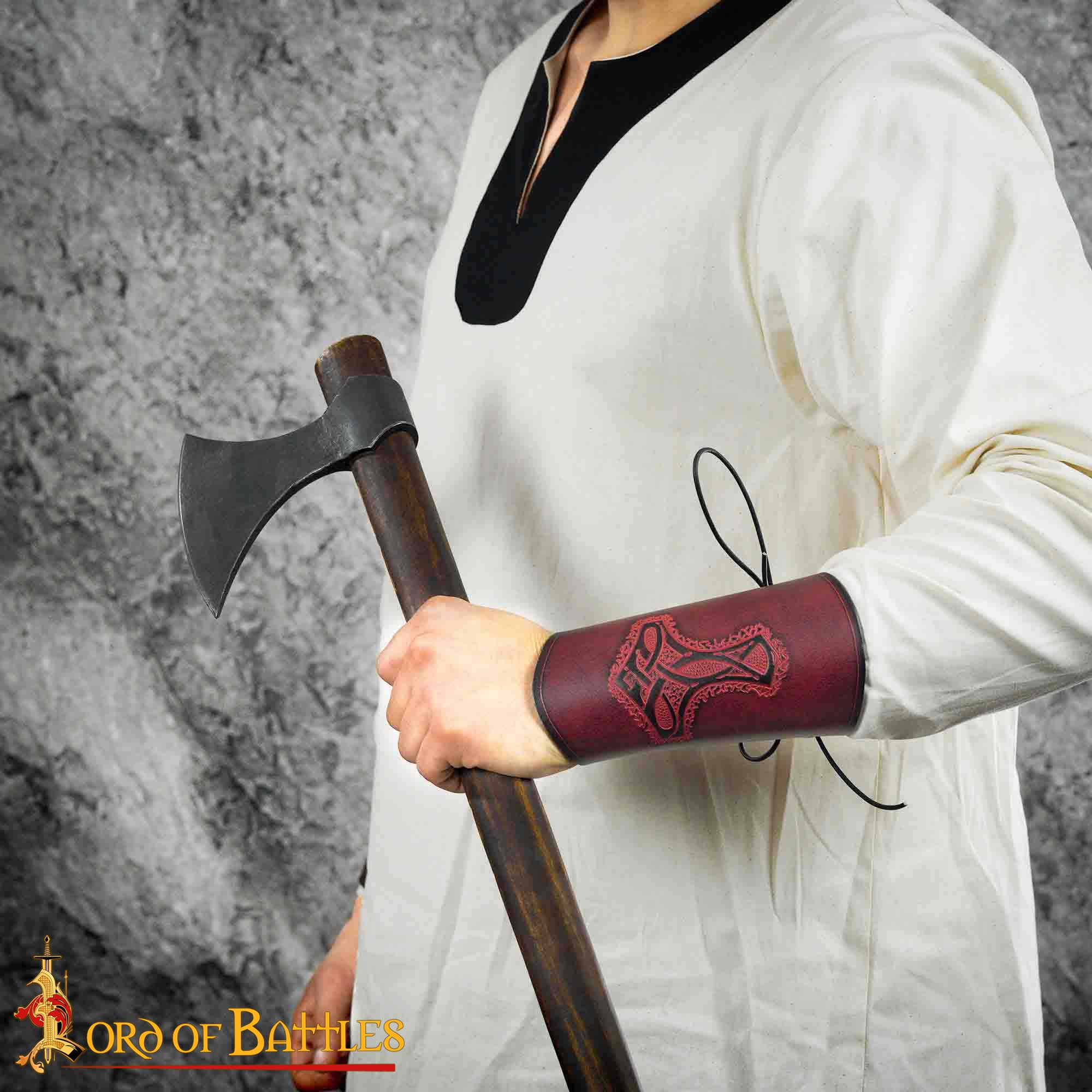 26089M_6 Mjolnir Leather Bracers