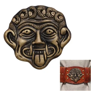 Large Gorgon Medusa Brass Phalera Mount