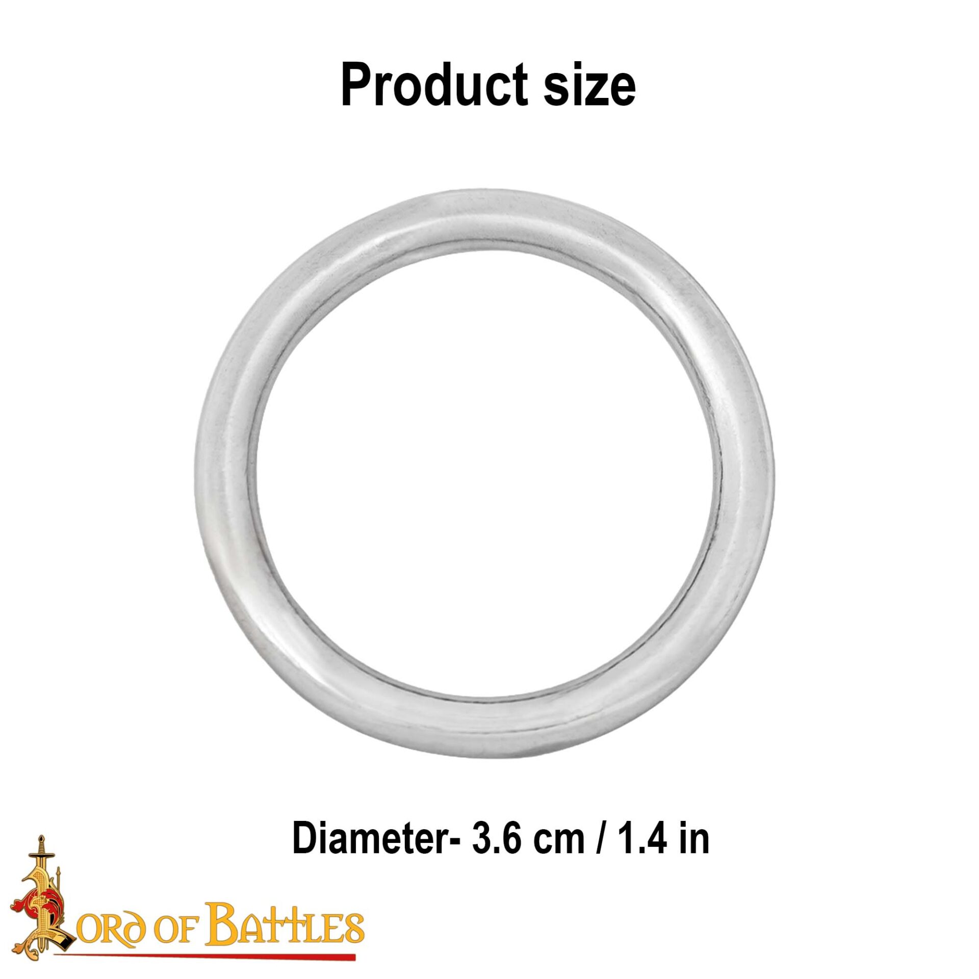 Nickle Coated Steel Ring Set of 5 1.5inches