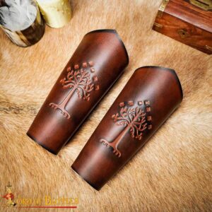 genuine leather bracers