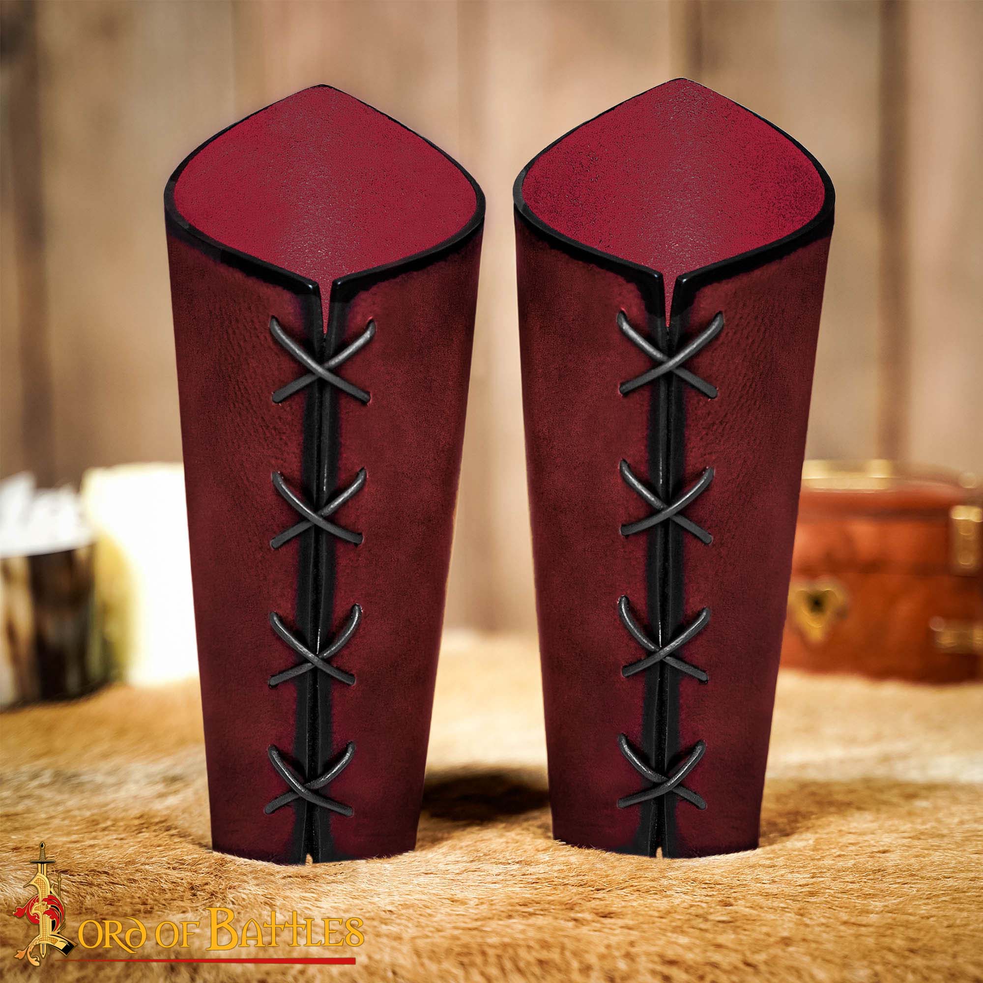 Fantasy Leather Bracers with White Tree of Gondor Design-26028M 5 genuine leather bracers