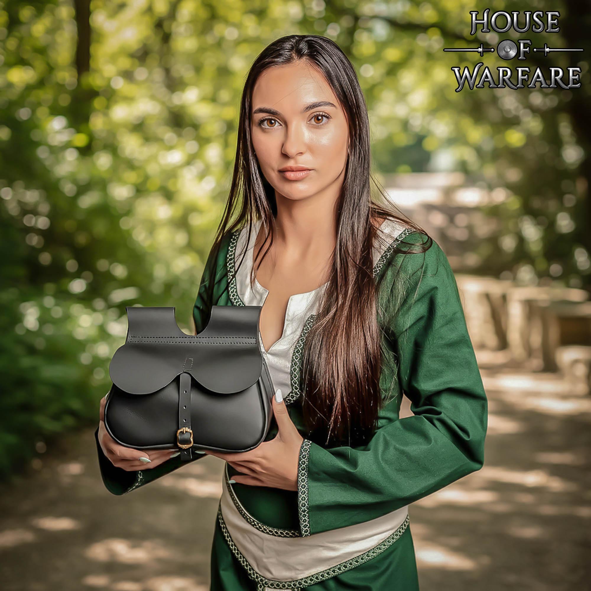 Late Medieval Genuine Leather Belt Bag - 700905 1 Kidney Belt Pouch