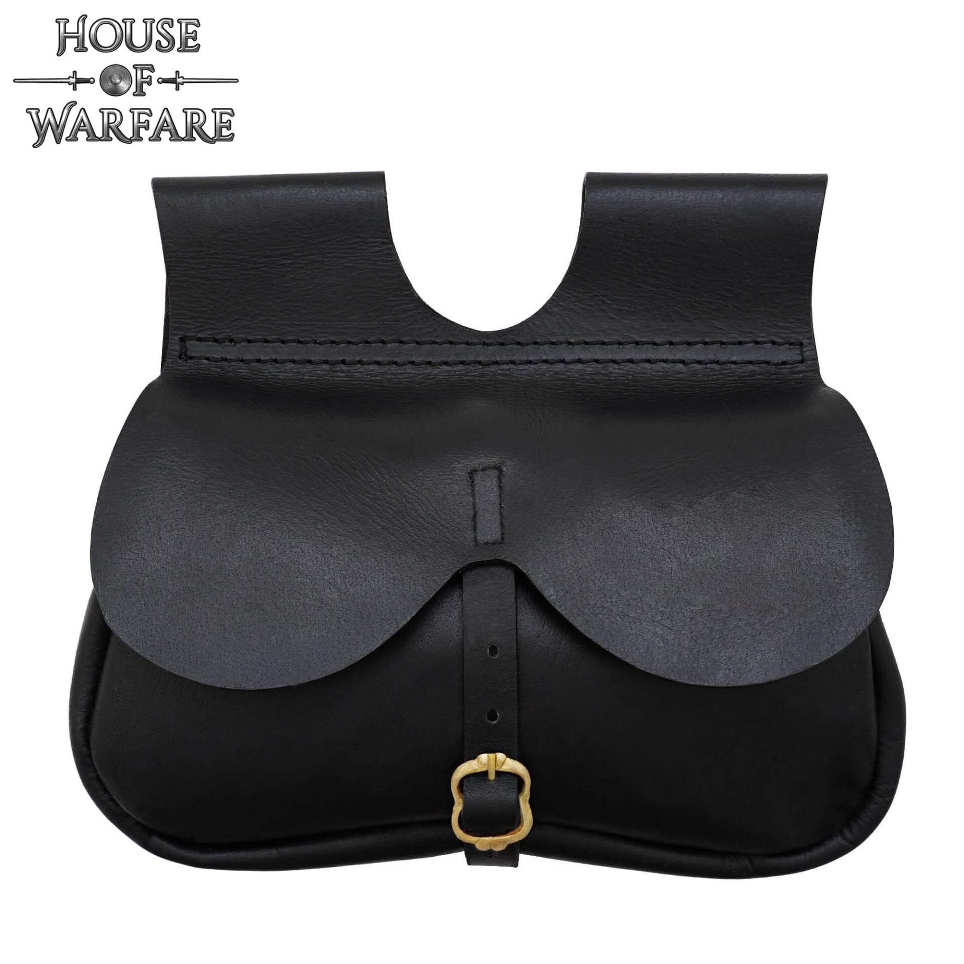 Late Medieval Genuine Leather Belt Bag - 700905 3 Kidney Belt Pouch