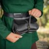 Late Medieval Genuine Leather Belt Bag - 700905 4 Kidney Belt Pouch