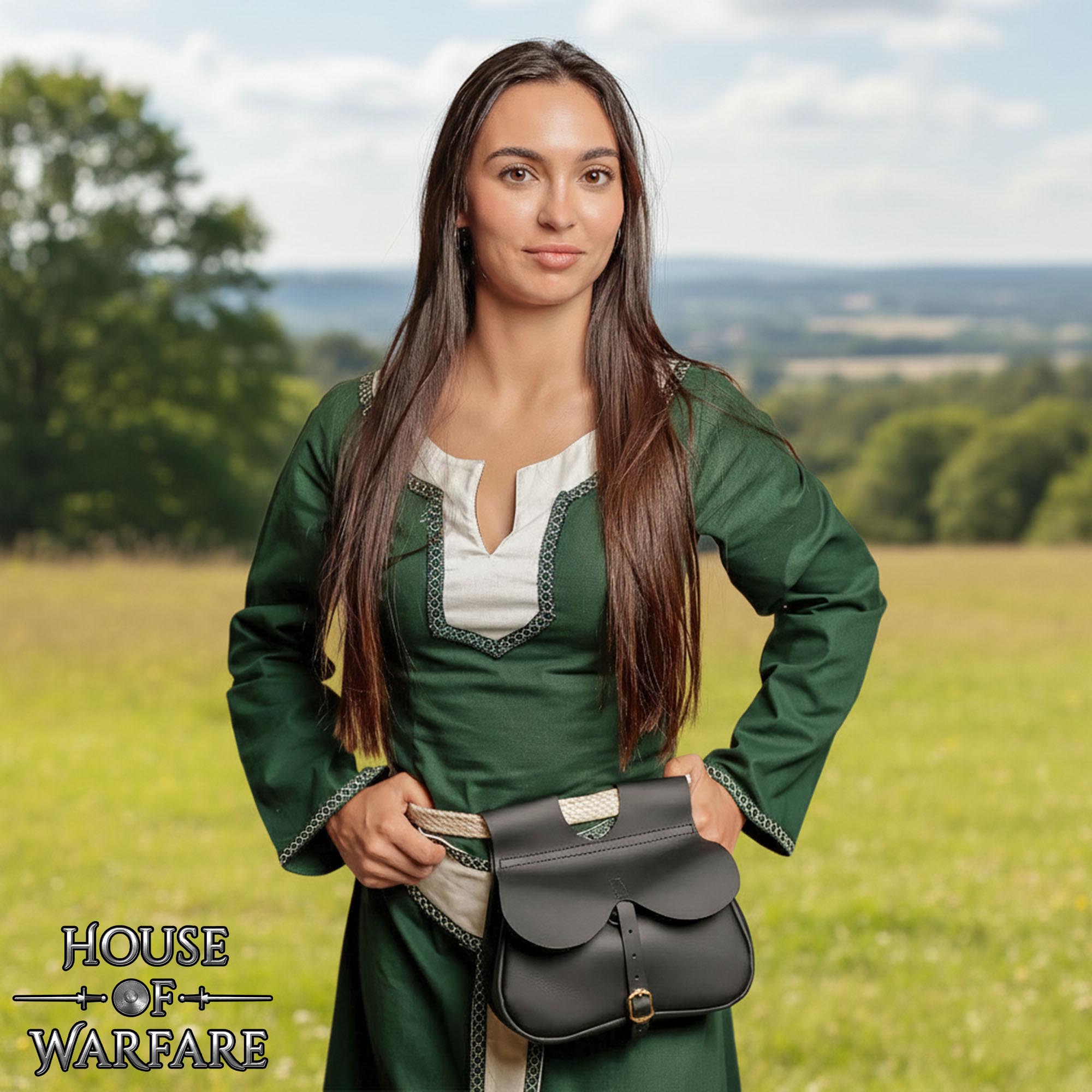 Late Medieval Genuine Leather Belt Bag - 700905 6 Kidney Belt Pouch