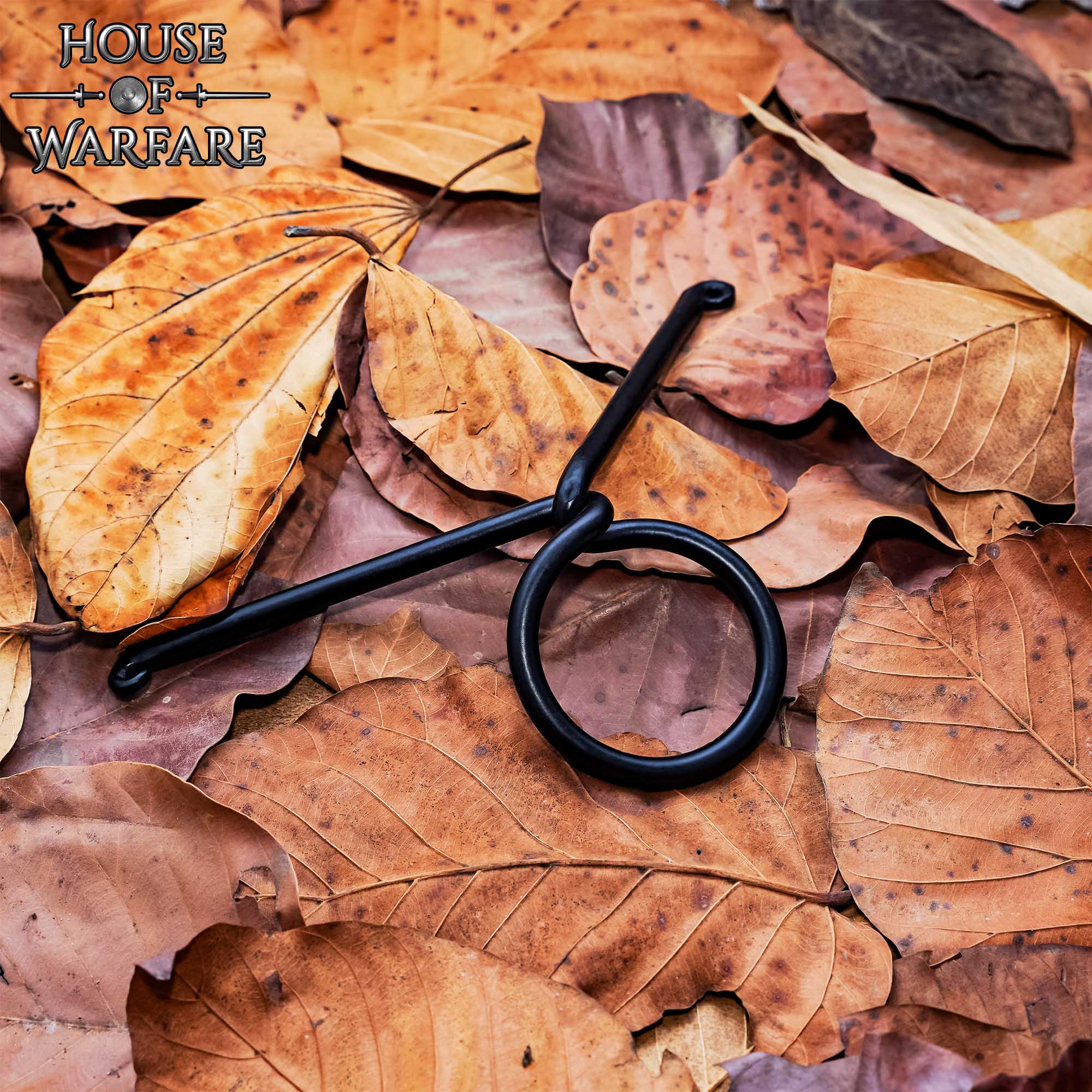 Viking Age Hand-Forged Iron Drinking Horn Stand – Norse Horn Display Rack-700780 4 Drinking Horn Stand