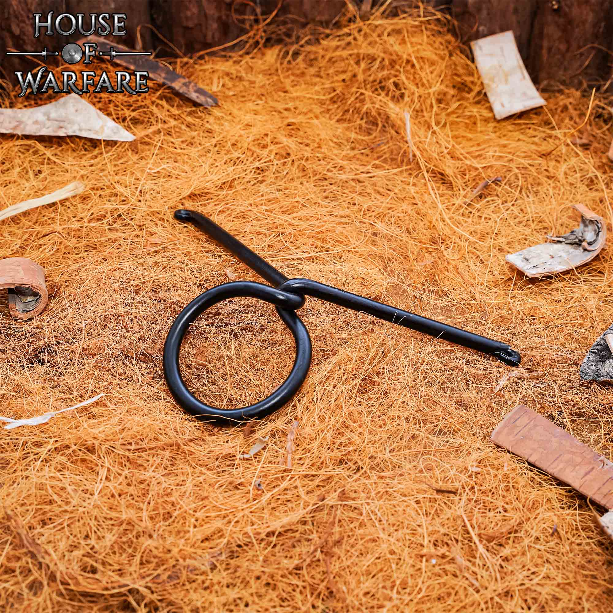 Viking Age Hand-Forged Iron Drinking Horn Stand – Norse Horn Display Rack-700780 5 Drinking Horn Stand