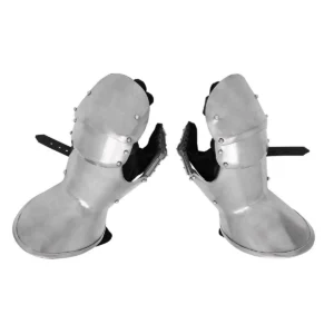 Medieval Milanese Tournament Gauntlets, 16 Gauge Knight Mitten Armour with Suede Lining for Combat & LARP