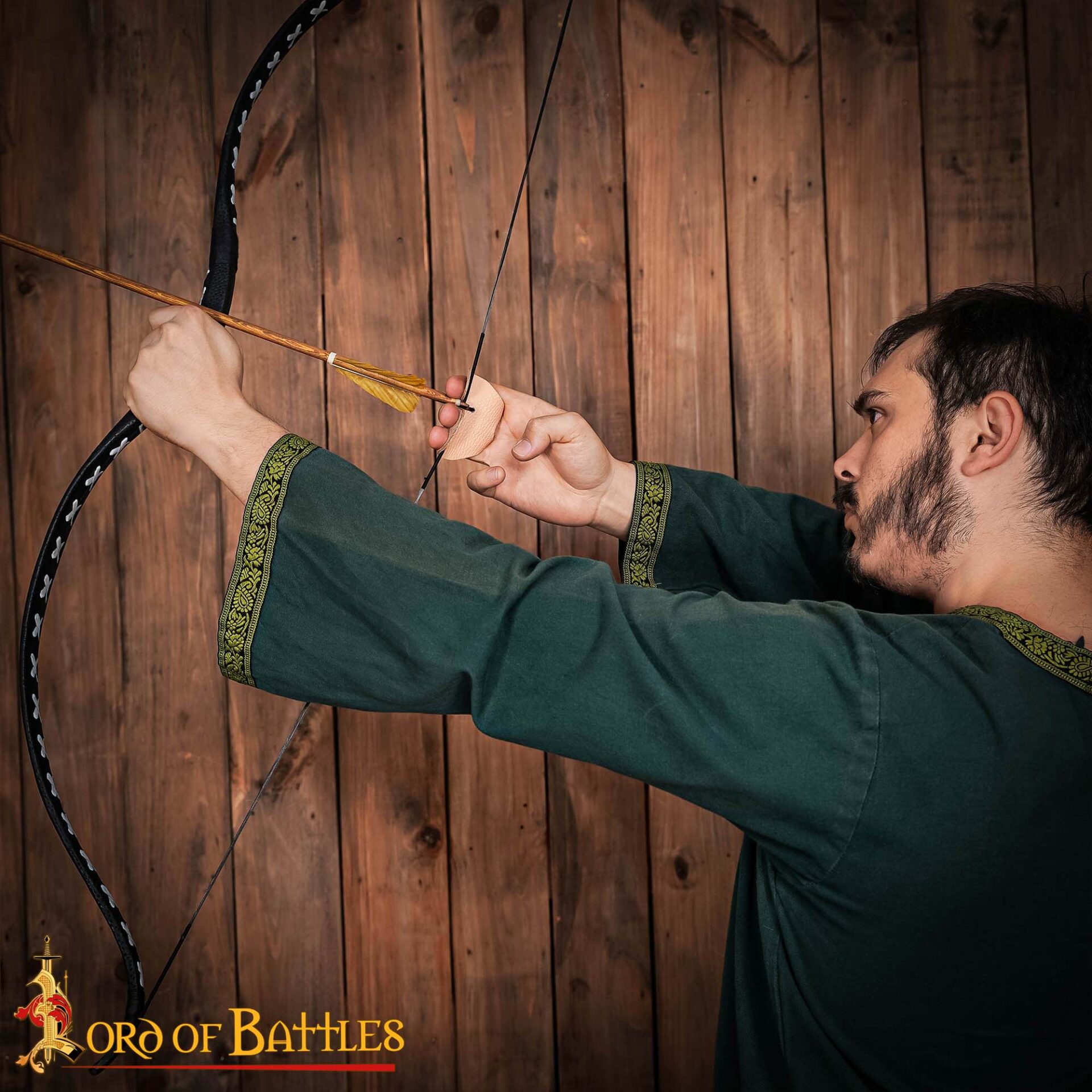 26157-3pcs_6 Genuine Leather Archery Finger Tabs / Protectors Set of 3