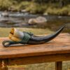 Genuine ox horn with leather holder-26087LHGR400 1 Drinking Horn