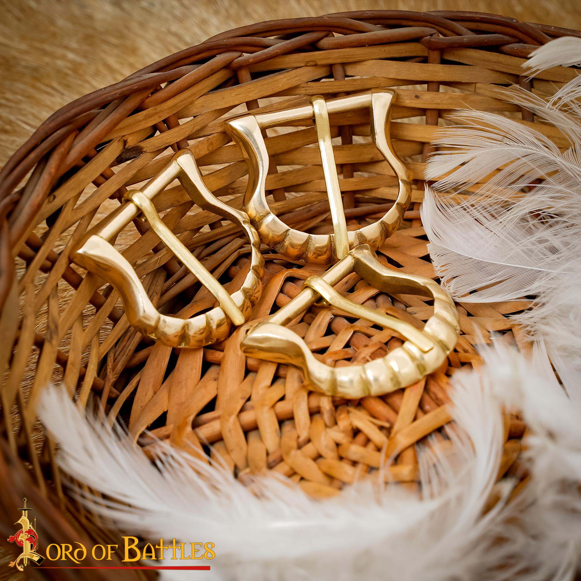 15th Century Medieval Brass Buckles25433-3pcs 1 Medieval Solid Brass Buckle