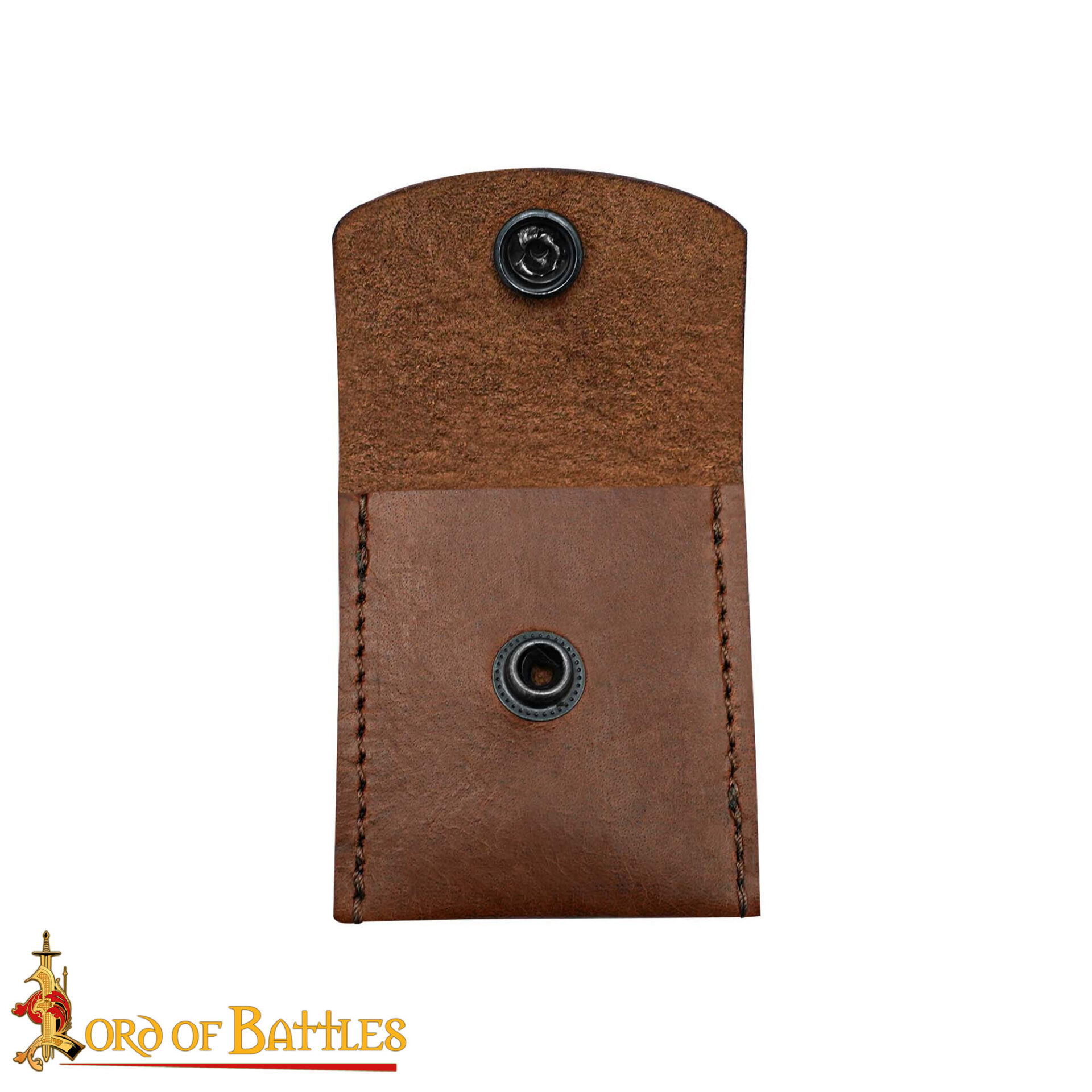 18th Century Medieval Leather Coin Pouch-26162BR 4 coin pouch