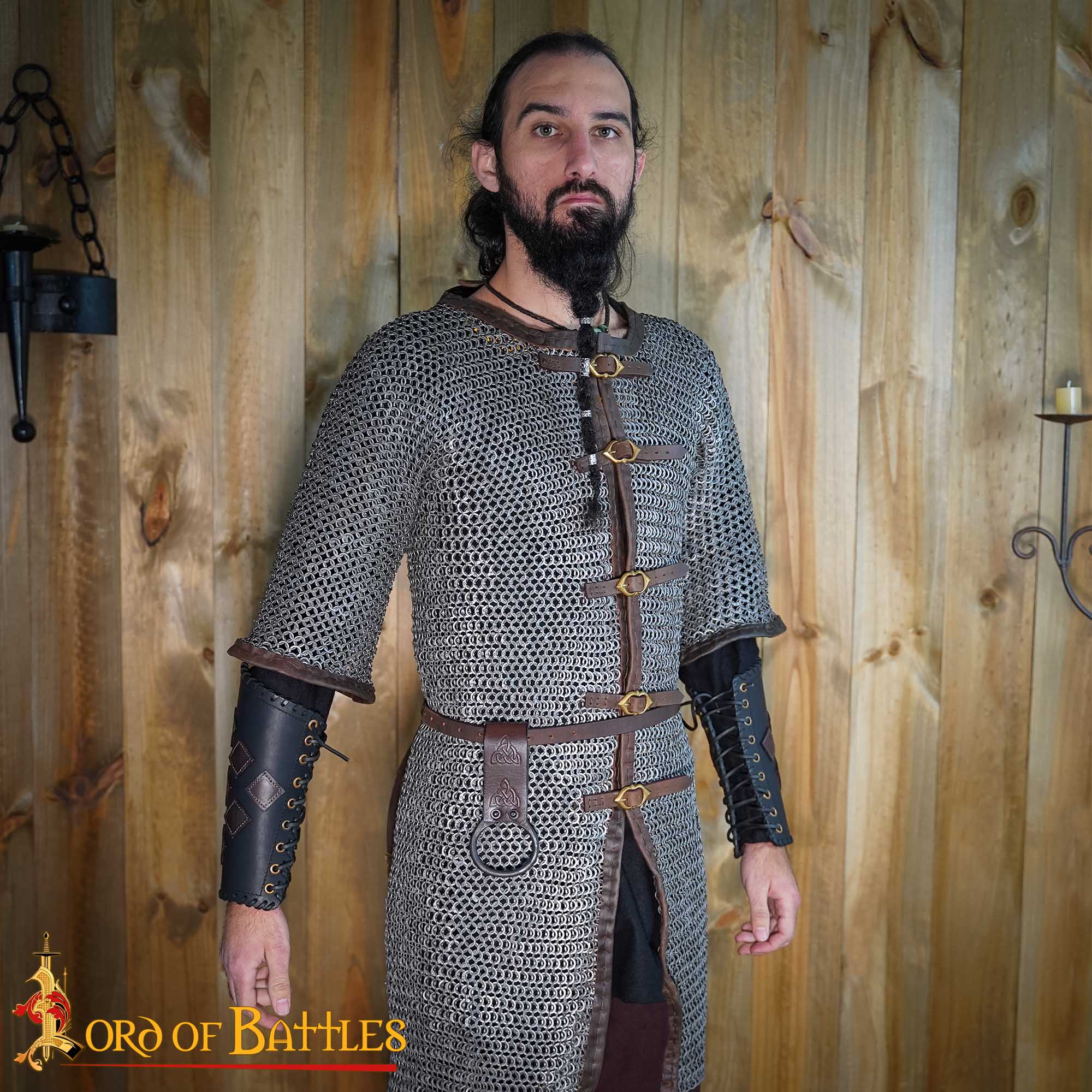 Viking Genuine Leather Axe Frog with Celtic Knotwork Design Viking Genuine Leather Axe Frog with Celtic Knotwork Design