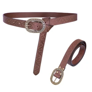 Fantasy Embossed Leather Belt