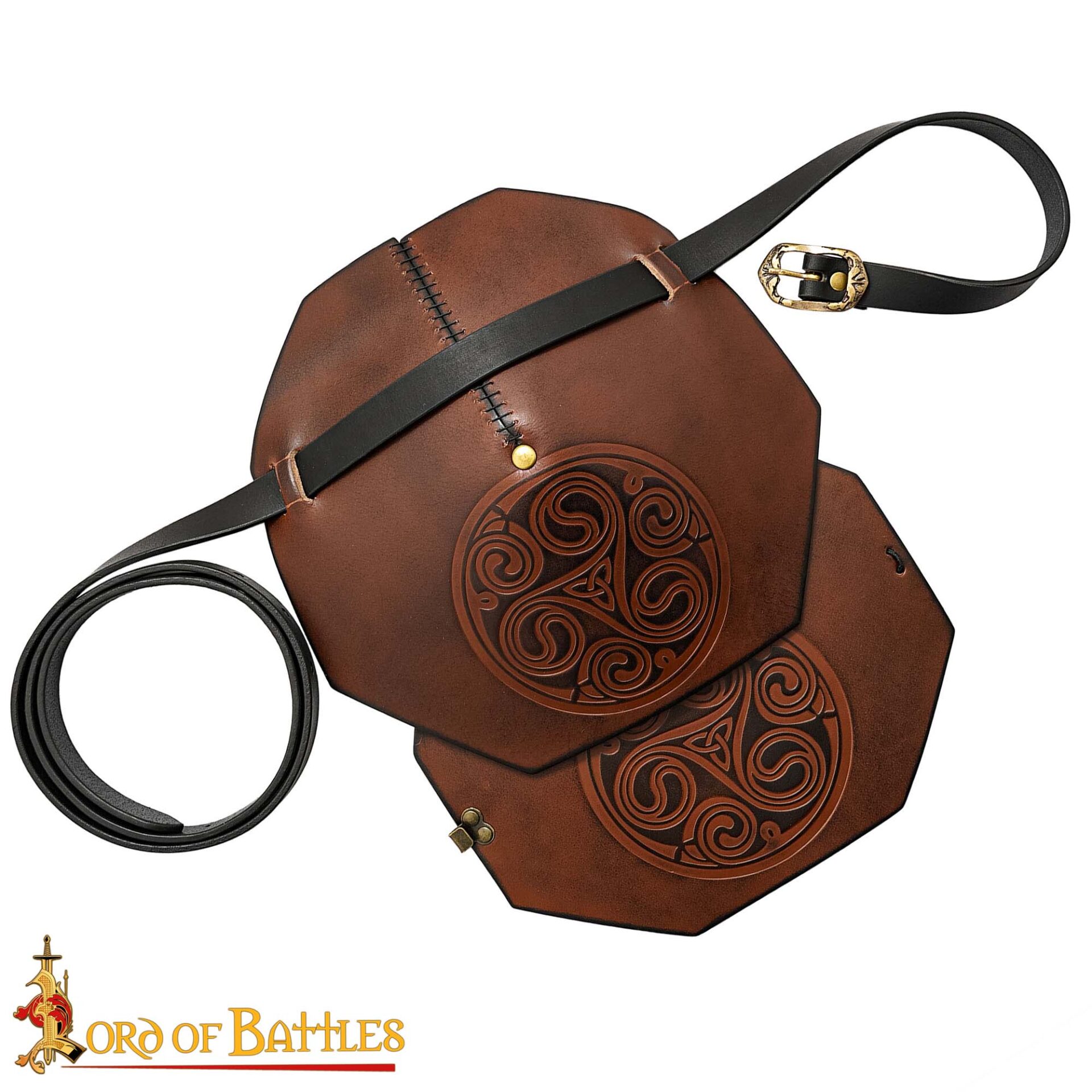26130BR_2 Leather Pauldrons