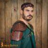 26130BR_7 Leather Pauldrons