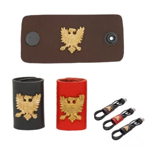 Genuine Leather Cable Holder