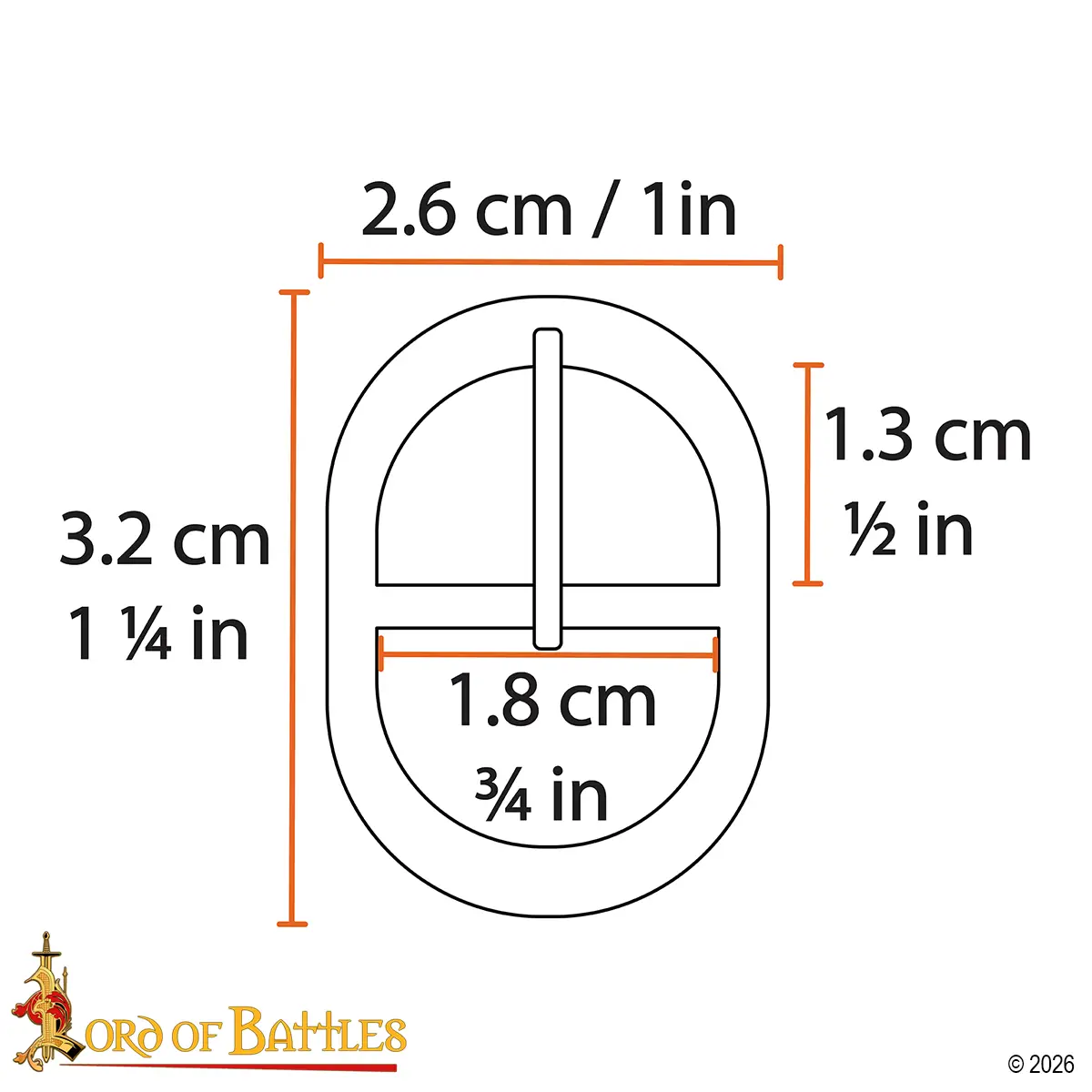 Nickel Plated Oval Belt Buckle for Leather Craft - Image 3