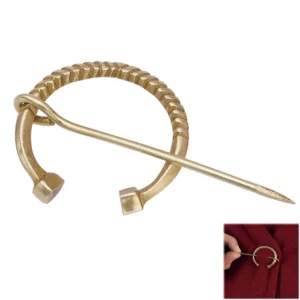 Penannular Brooch Pin Brass Cloak Fastener