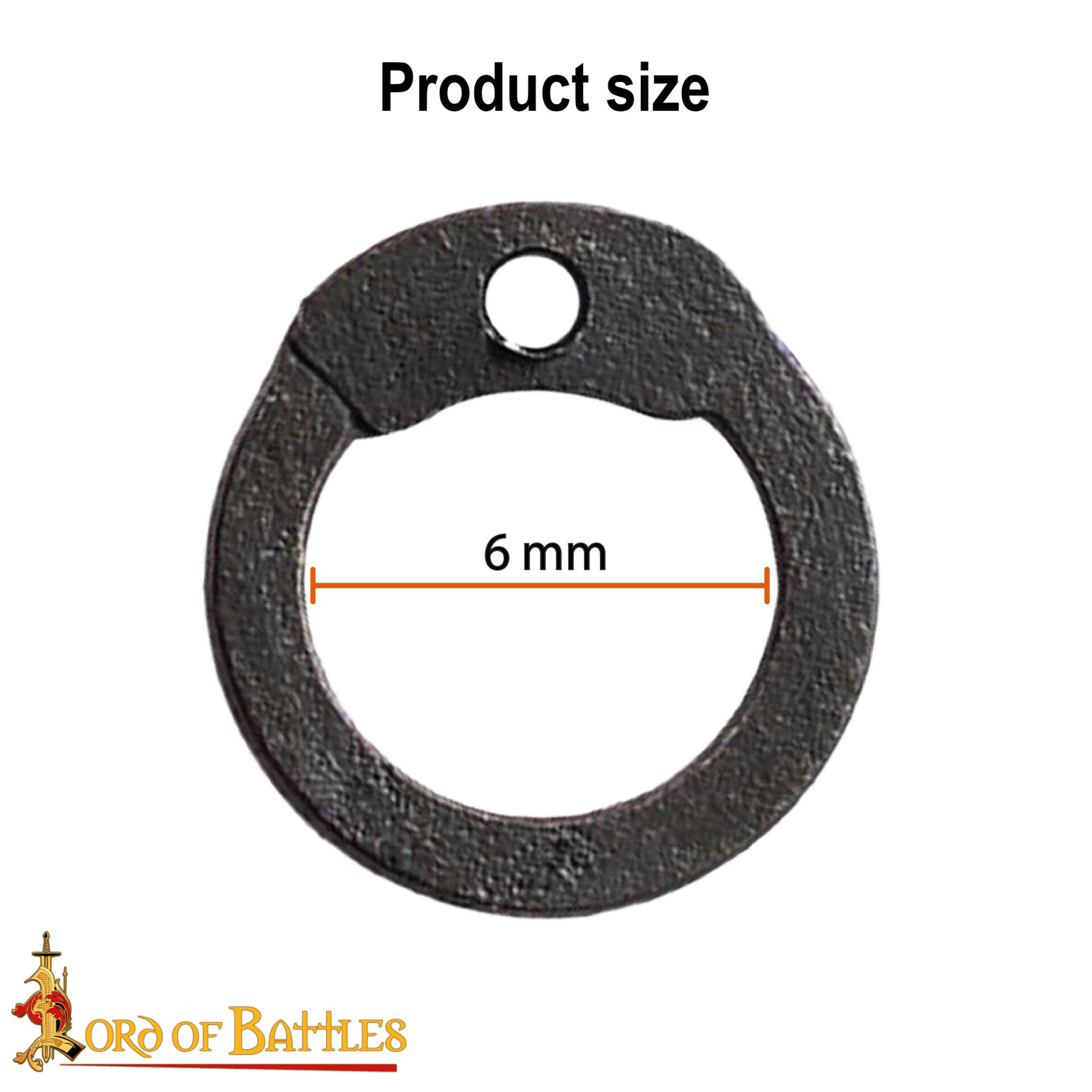 Steel Flat Loose Rings – 6mm Dome Rivets Flat Ring – 18 Gauge, Blackened Finish – 1Kgs – Ideal for Chainmail DIY & Repairs