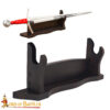 Handcrafted Genuine Hardwood Single Tier Sword and Axe Stand-26150 3 Sword Display Stand