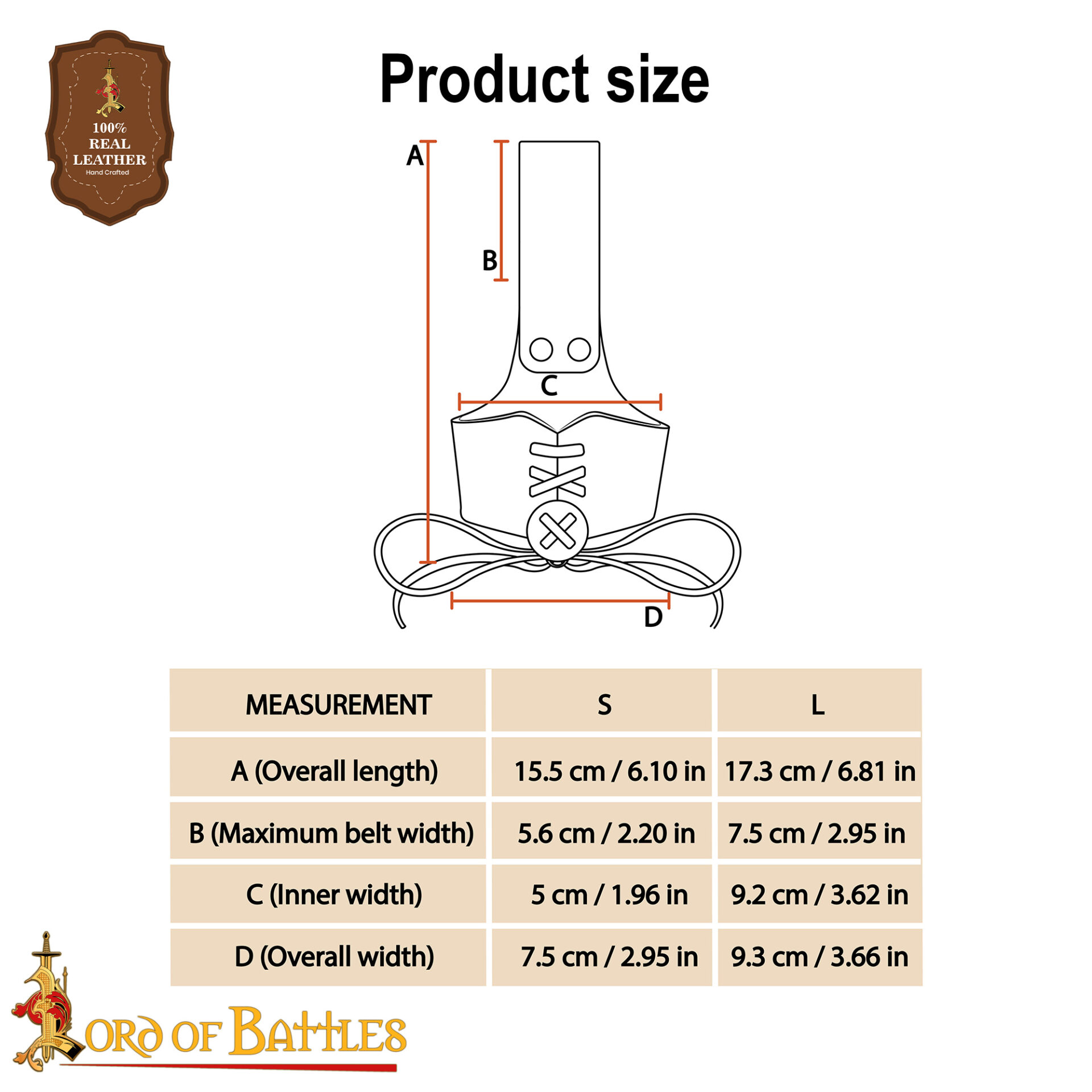 Leather holder for Drinking Horn-26247ML 2 horn holders