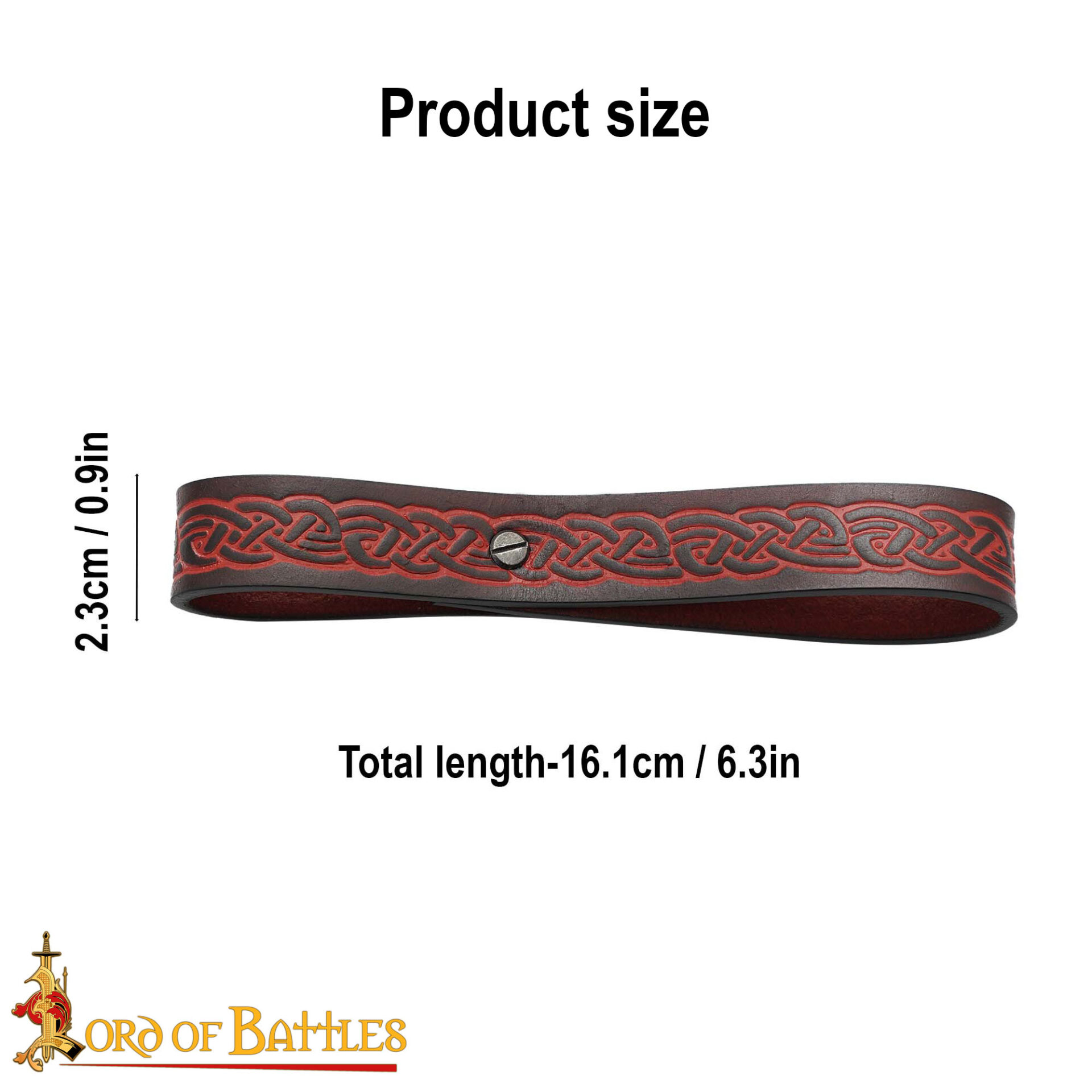 Tankard Strap with Embossed Design-26079M 2 Genuine Leather Tankard Strap