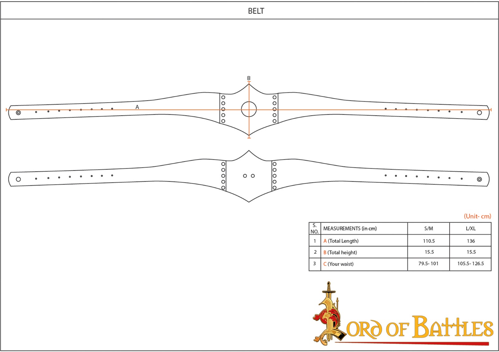 25953 Royal Huntress Leather Waistbelt