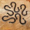 14th Century Medieval Hand-Forged Iron S-Hooks (Set of 5) – Historical Camp & Kitchen Hardware-8504M-5Pcs Iron Hand Forged Suspended Hooks
