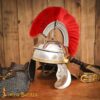 1st Century Roman Centurion Helmet Steel Galea With Red Crest-26065P Steel Helmet