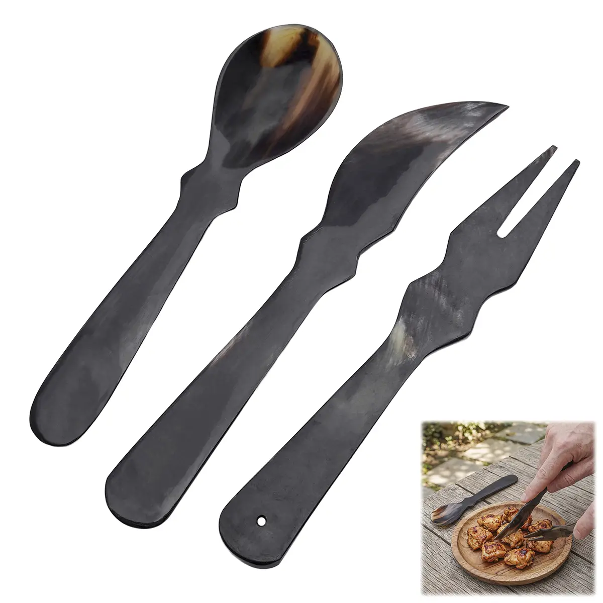 4456-Featured-Ai Medieval horn cutlery set