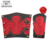 701757BK&R_1 Arcane Red Leather Bracers