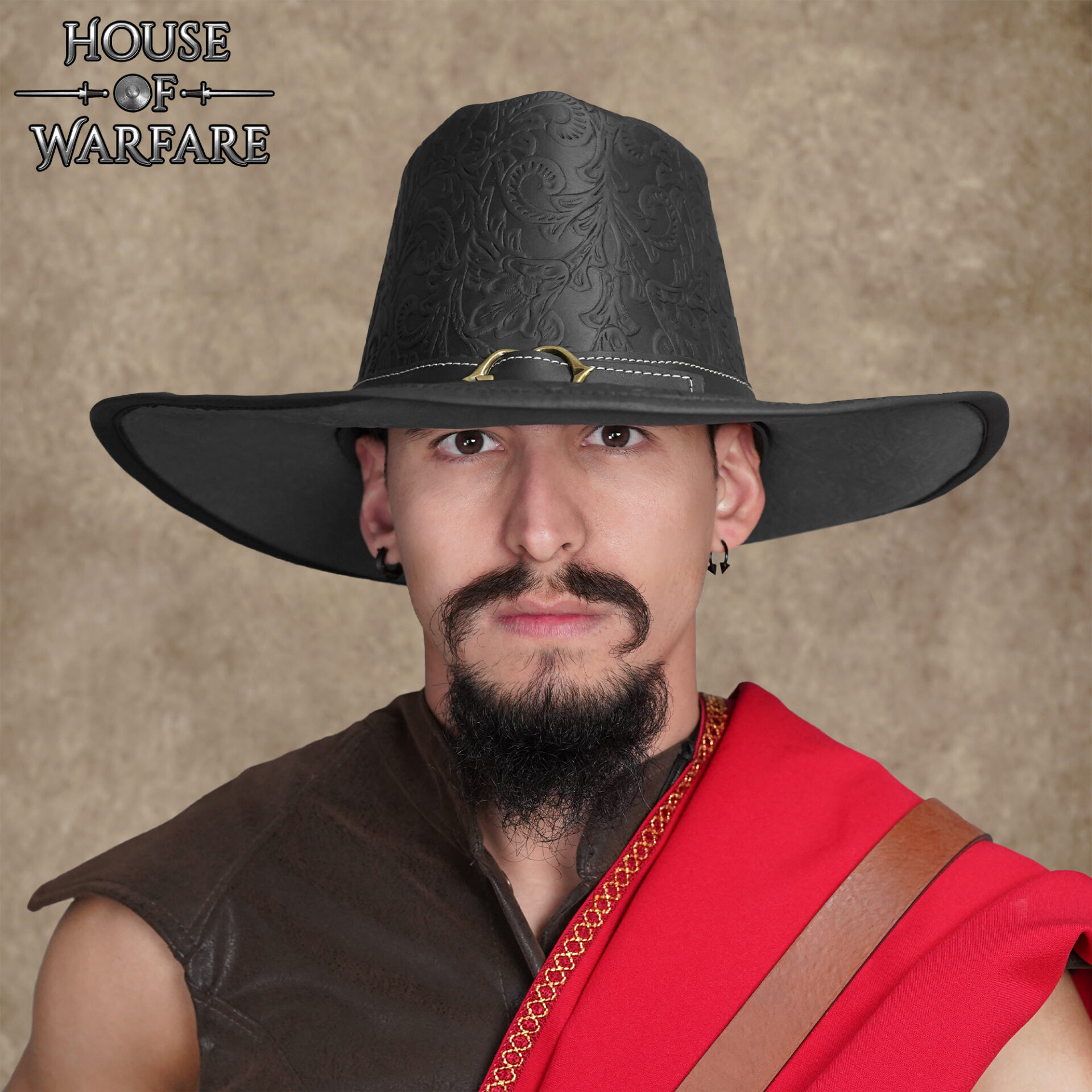 701758BKE_3 Van Helsing leather hat
