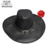 701758BK_1 Van Helsing leather hat