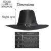 701758BK_2 Van Helsing leather hat