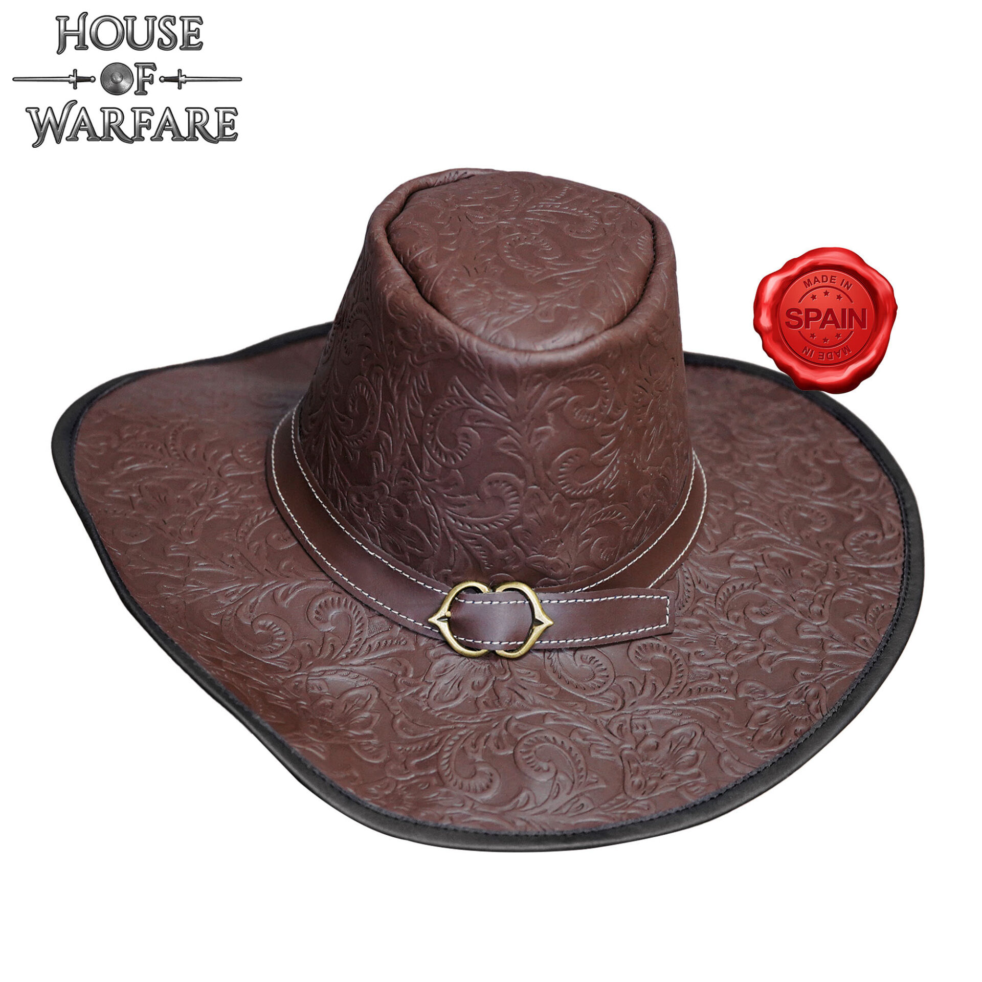 701758BRE_1 Van Helsing leather hat