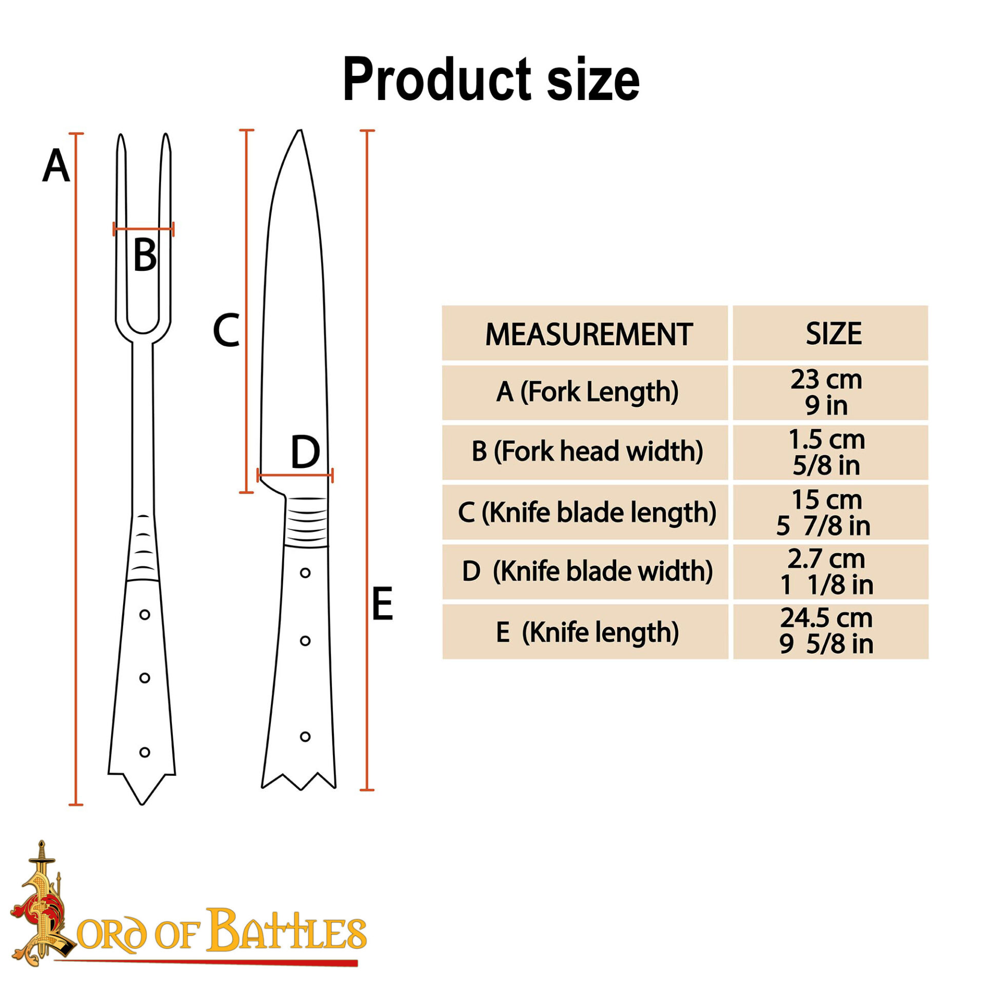 Medieval Cutlery Set-Stainless Steel Knife and Fork with Bone Handle-25210 2 medieval cutlery