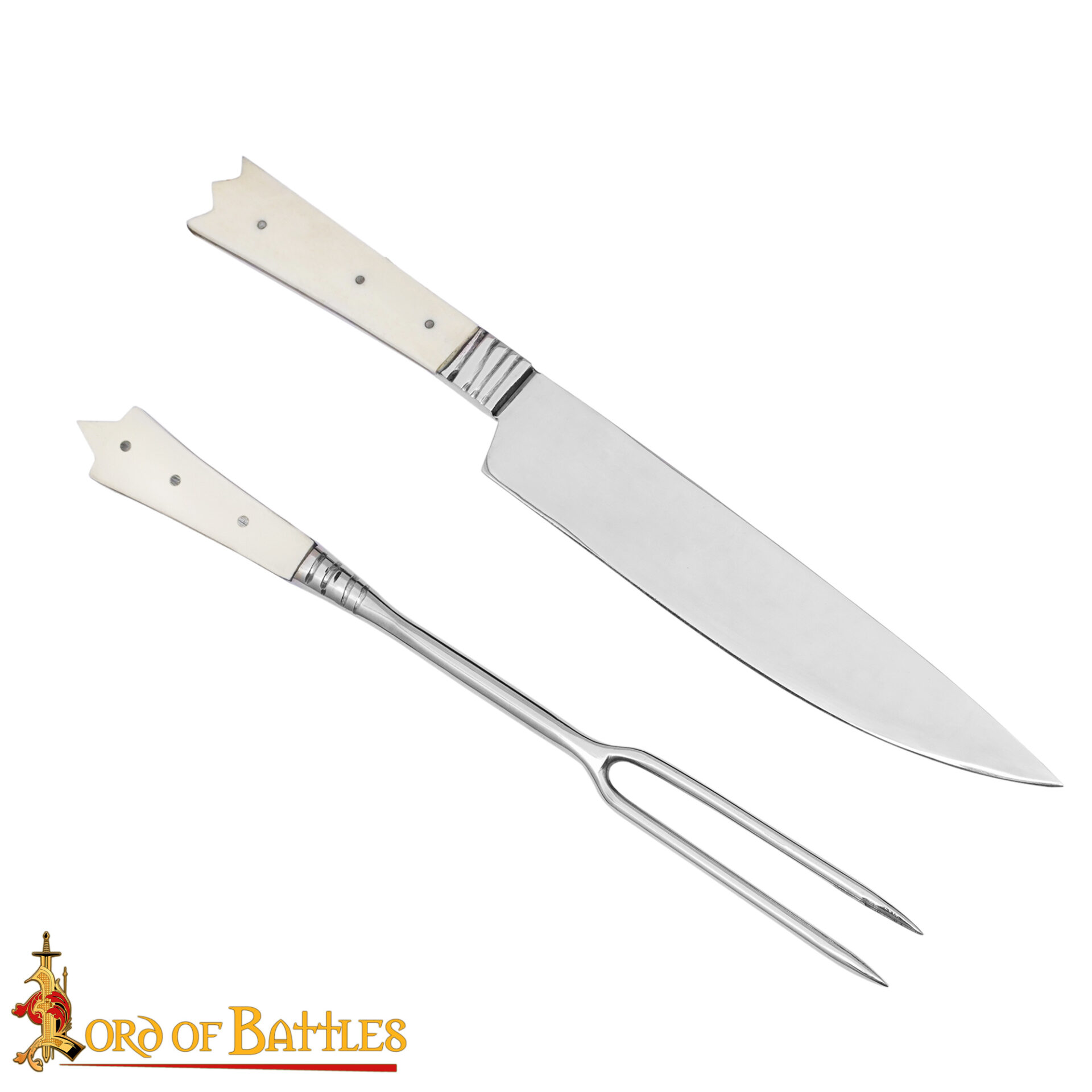 Medieval Cutlery Set-Stainless Steel Knife and Fork with Bone Handle-25210 3 medieval cutlery