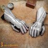 Medieval Steel Gothic Articulated Gauntlets Finger & Wrist Armor Protection - 25168 Gauntlets