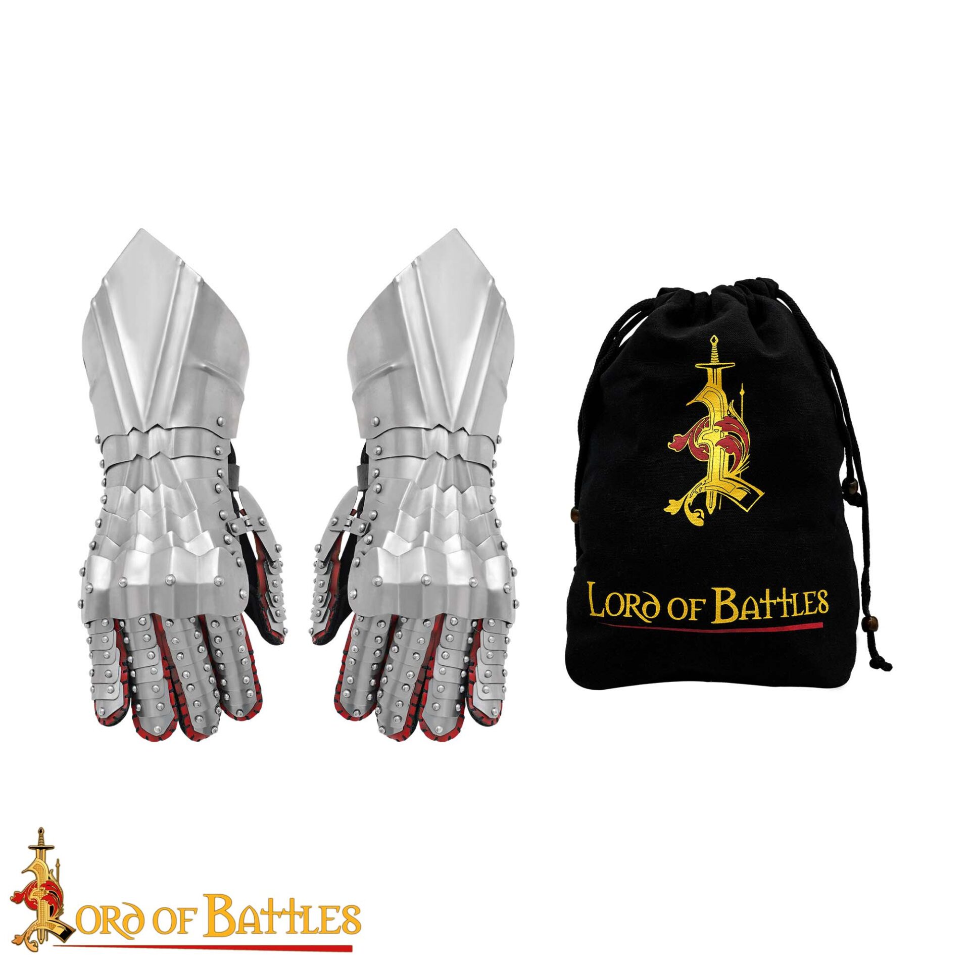 Medieval Steel Gothic Articulated Gauntlets Finger & Wrist Armor Protection - 25168 4 Gauntlets
