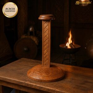wooden helmet stand