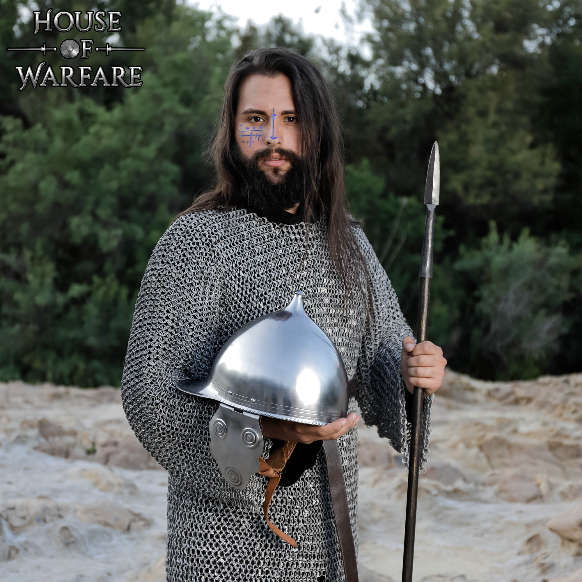 Roman Montefortino Steel Helmet