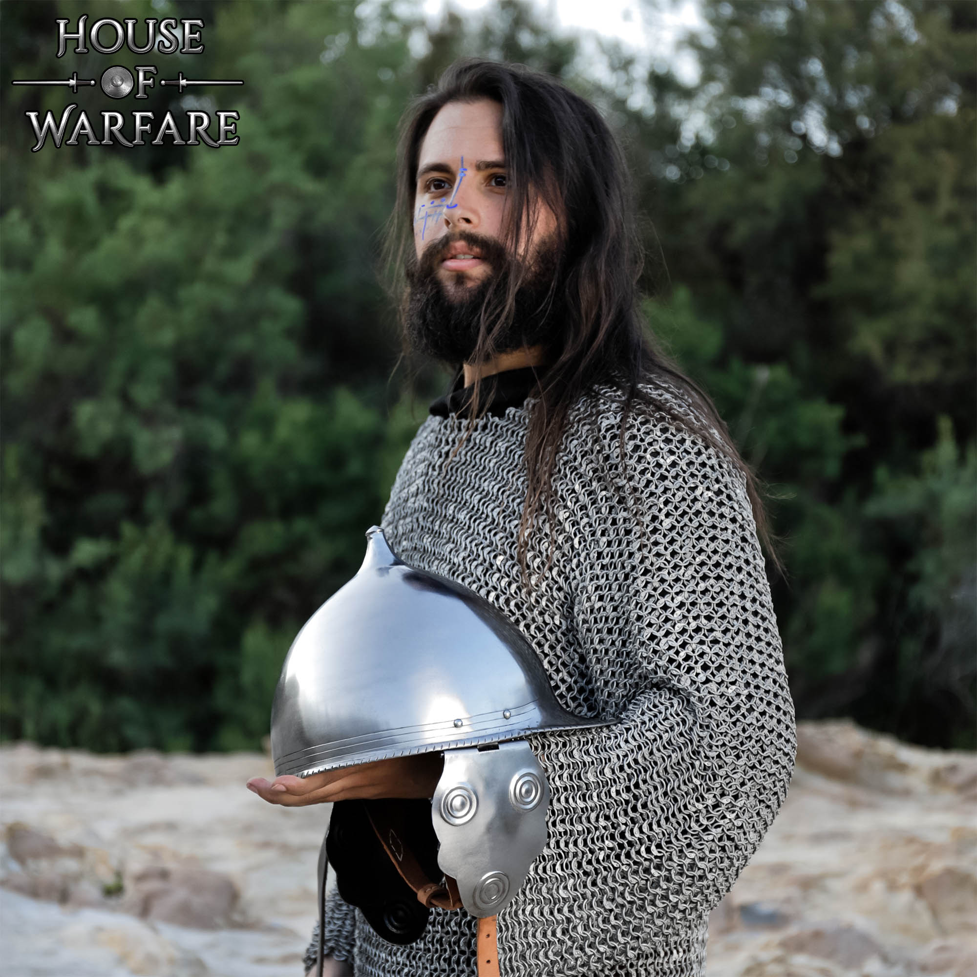 Roman Montefortino Steel Helmet