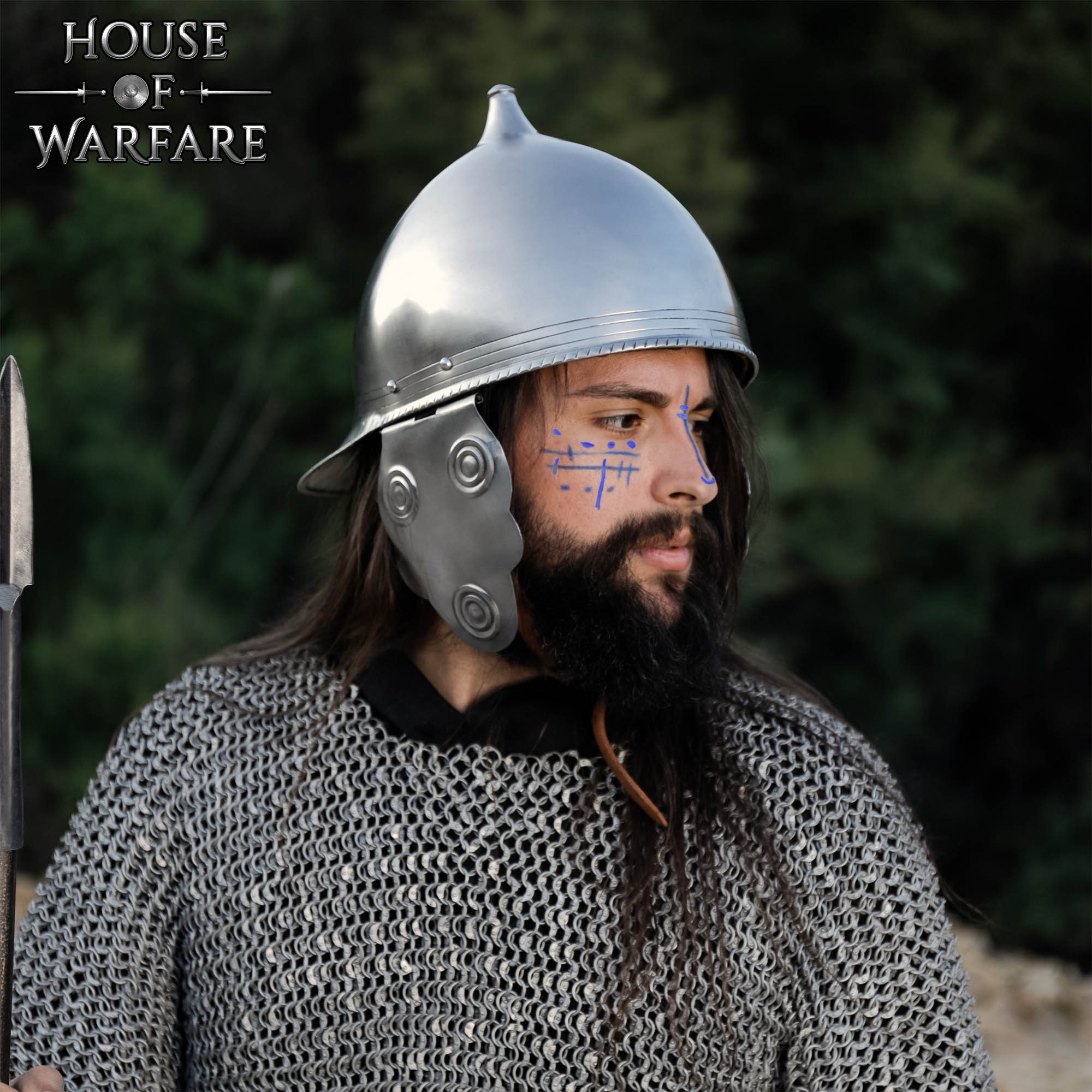 Roman Montefortino Steel Helmet