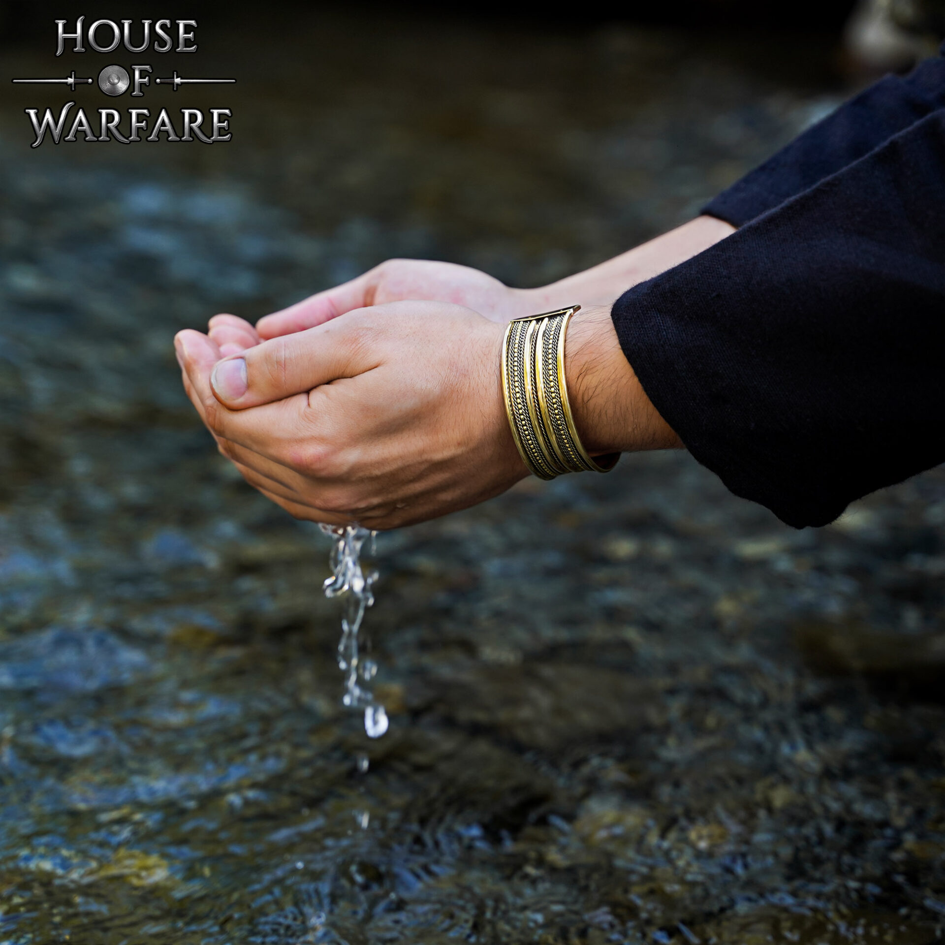 Sand-Cast Brass Cuff Bracelet-701061 5 Bracelet