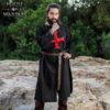 Templar Knight Crusader Tunic Black with Red Cross - 700929 6 Crusader Canvas Tunic