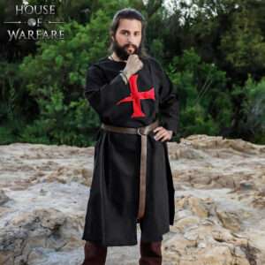 Templar Knight Crusader Tunic Black with Red Cross - 700929 6