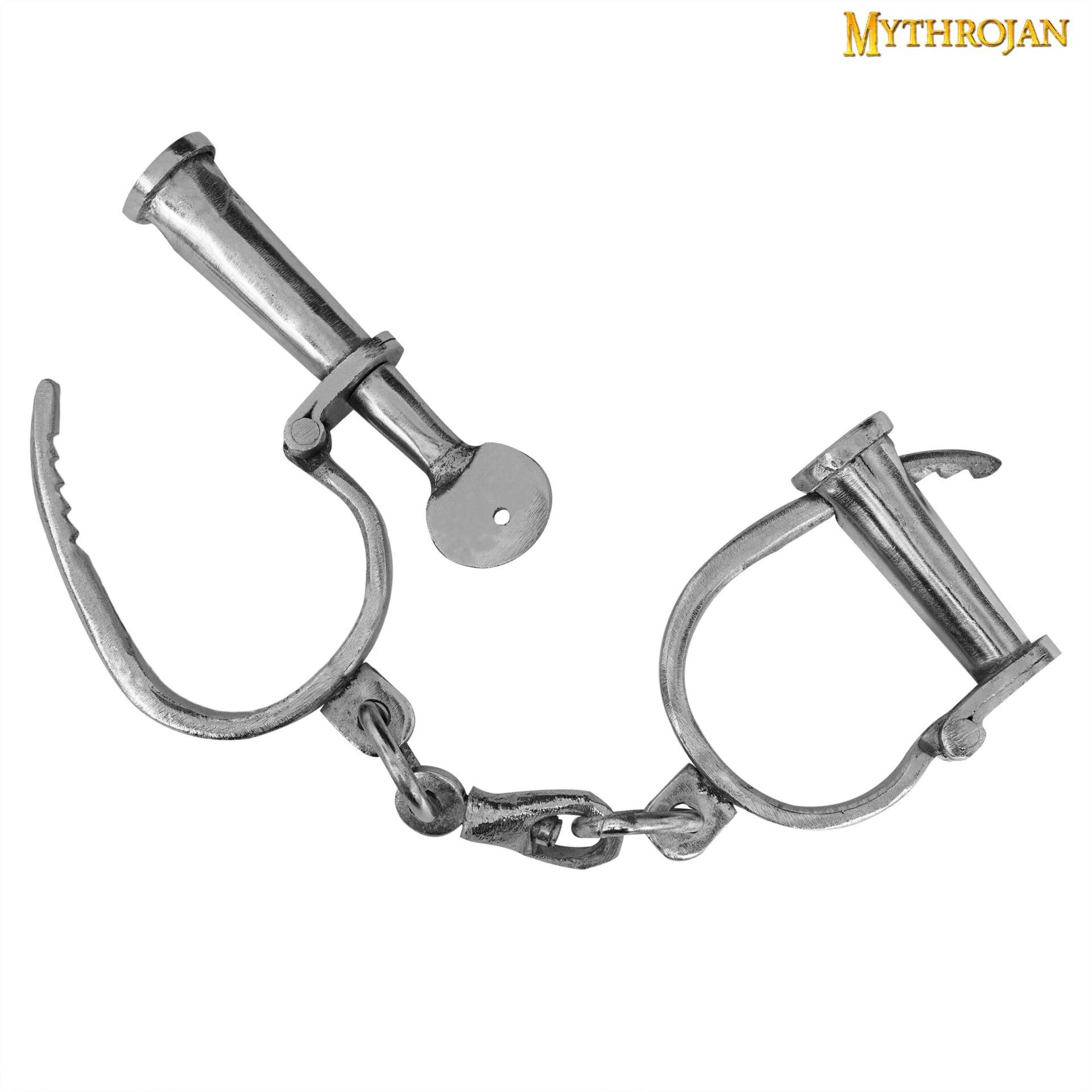 medieval-chrome-handcuffs-with-key-steel-restraints-300098 2 medieval handcuffs